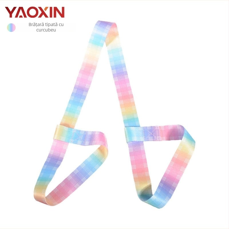 Bandă de întindere pentru yoga | Curea din nailon pentru yoga | Brand: YAOXIN | Produse auxiliare pentru yoga | Potrivit pentru echipamente de fitness, masaj de sănătate și bodybuilding