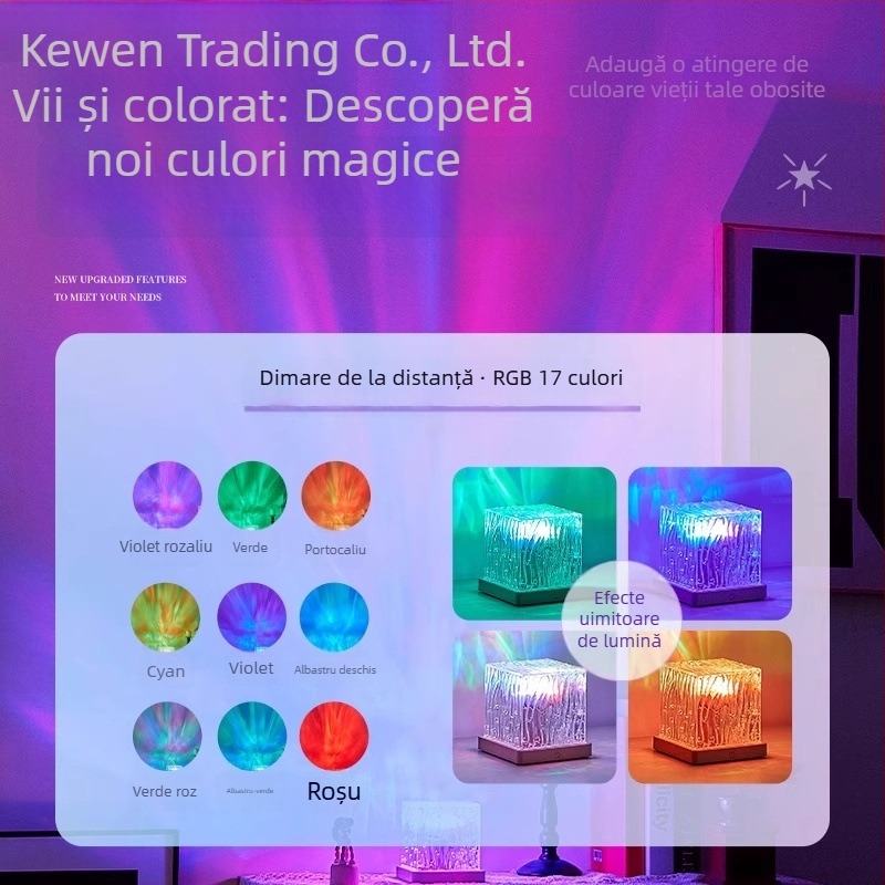 Lampă de podea LED cu proiector pentru cerul înstelat, cu efecte de valuri ale apei și auroră, acoperire până la 30 m², stil nordic