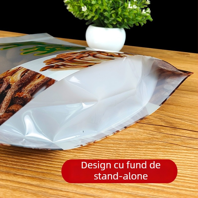 Pungă de ambalaj pentru ciuperci Deer Antler cu fermoar – material alimentar compozit, origine Jieyang, Guangdong; brand And; fără imprimare logo