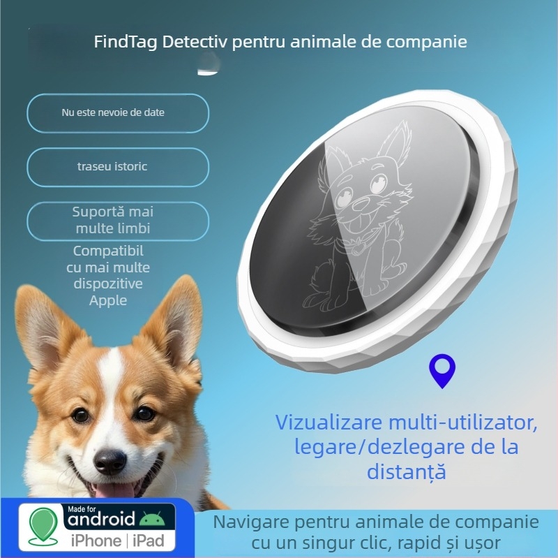 Tracker Bluetooth pentru chei și portofel, model P18c, autonomie baterie 360 de zile, rază 100 m, capacitate baterie 220, corp PC