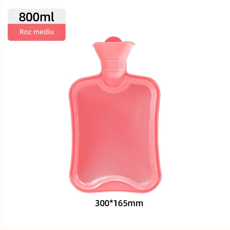 Borcăna de apă fierbinte din cauciuc, îngroșată și etanșă, pentru mâini, burtă și picioare (greutate 0.3 kg; material: cauciuc; încălzire: încărcare cu apă; părți aplicabile: mâini, abdomen, picioare)