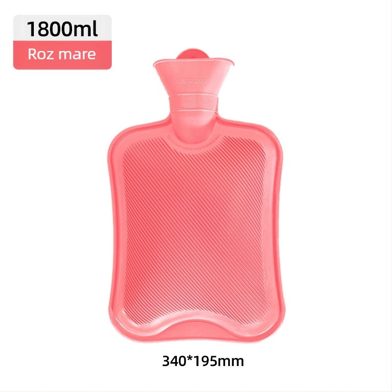 Borcăna de apă fierbinte din cauciuc, îngroșată și etanșă, pentru mâini, burtă și picioare (greutate 0.3 kg; material: cauciuc; încălzire: încărcare cu apă; părți aplicabile: mâini, abdomen, picioare)