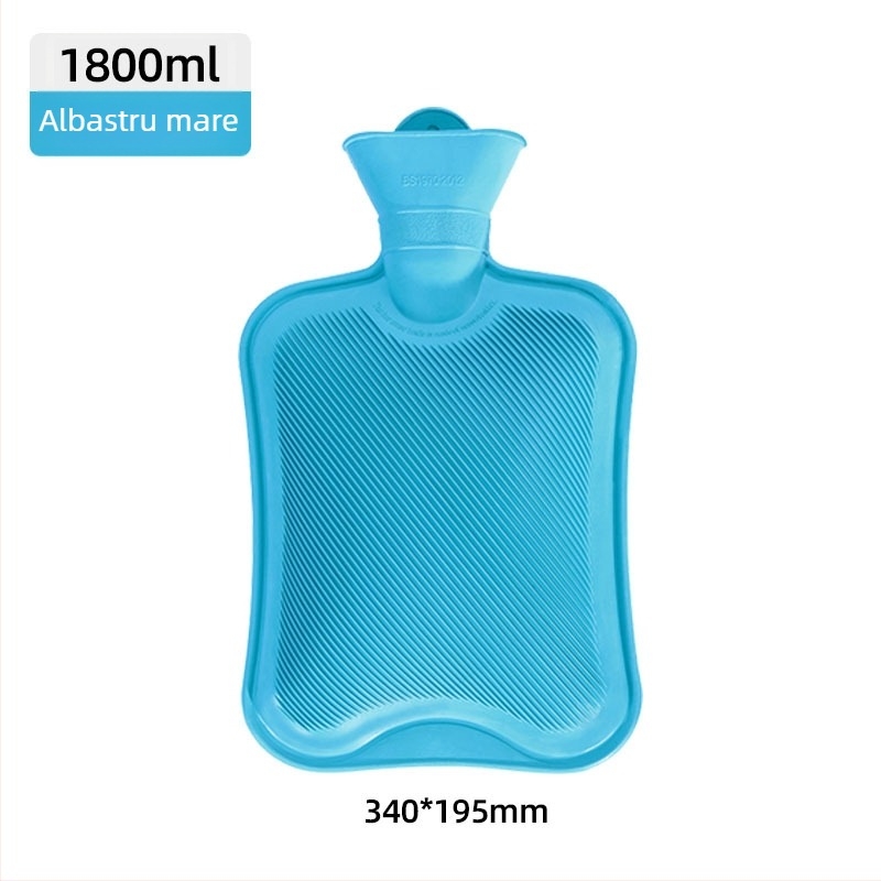 Borcăna de apă fierbinte din cauciuc, îngroșată și etanșă, pentru mâini, burtă și picioare (greutate 0.3 kg; material: cauciuc; încălzire: încărcare cu apă; părți aplicabile: mâini, abdomen, picioare)