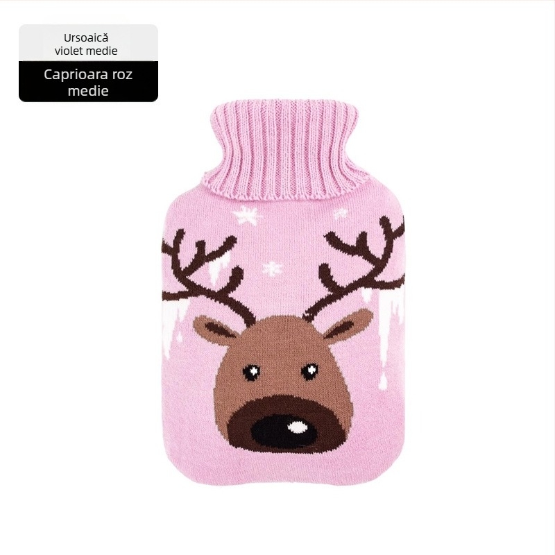 Borcăna de apă fierbinte din cauciuc, îngroșată și etanșă, pentru mâini, burtă și picioare (greutate 0.3 kg; material: cauciuc; încălzire: încărcare cu apă; părți aplicabile: mâini, abdomen, picioare)