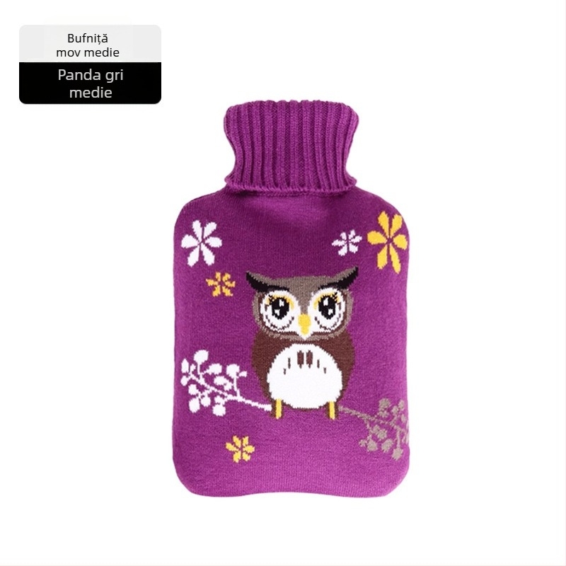 Borcăna de apă fierbinte din cauciuc, îngroșată și etanșă, pentru mâini, burtă și picioare (greutate 0.3 kg; material: cauciuc; încălzire: încărcare cu apă; părți aplicabile: mâini, abdomen, picioare)