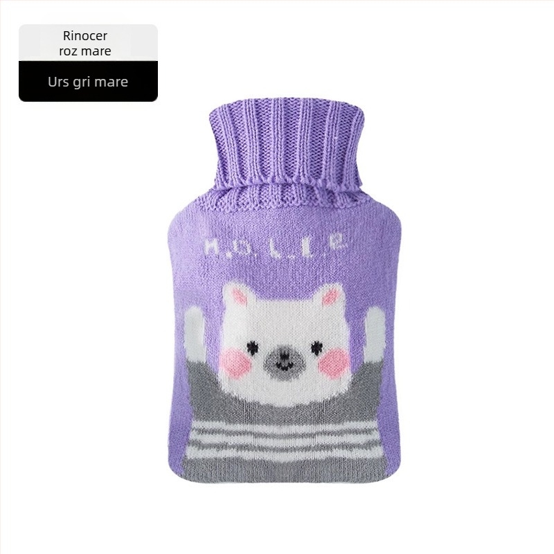 Borcăna de apă fierbinte din cauciuc, îngroșată și etanșă, pentru mâini, burtă și picioare (greutate 0.3 kg; material: cauciuc; încălzire: încărcare cu apă; părți aplicabile: mâini, abdomen, picioare)