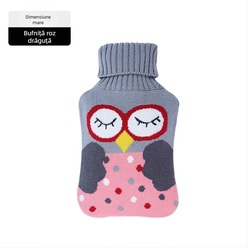 Borcăna de apă fierbinte din cauciuc, îngroșată și etanșă, pentru mâini, burtă și picioare (greutate 0.3 kg; material: cauciuc; încălzire: încărcare cu apă; părți aplicabile: mâini, abdomen, picioare)