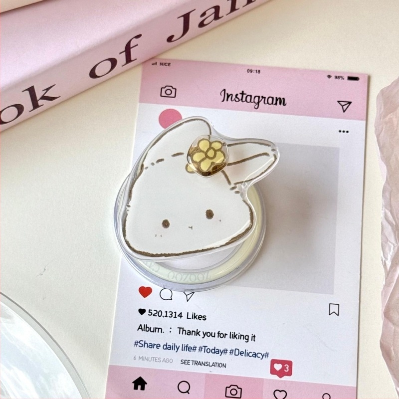 Suport magnetic rotativ pentru telefon, cu inel retractabil și autocolant pentru partea din spate a biroului