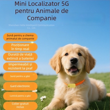 Colier GPS pentru animale de companie – localizator anti-pierdere pentru câini și pisici, apel de la distanță