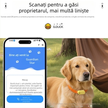 Colier GPS pentru animale de companie – localizator anti-pierdere pentru câini și pisici, apel de la distanță