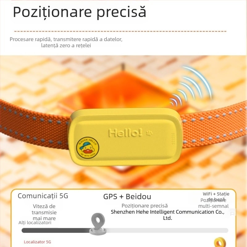 Colier GPS pentru animale de companie – localizator anti-pierdere pentru câini și pisici, apel de la distanță