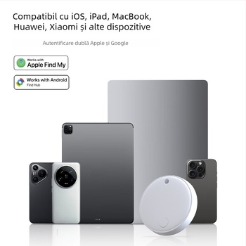 Dispozitiv global de localizare anti-pierdere, Dual-System, model F08, greutate 7 g, baterie 230 mAh, rază 10 m, compatibil cu Android și iOS