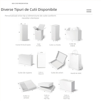 Cutie de ambalaj tip carte cu imprimare UV, ștampilare la cald, design gol, relief concav-convex, hârtie-carton