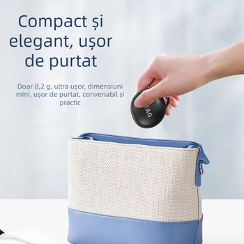 Mini localizator anti-pierdere F6 — impermeabil, urmărire GPS, compatibil cu iOS, baterie de 225 mAh