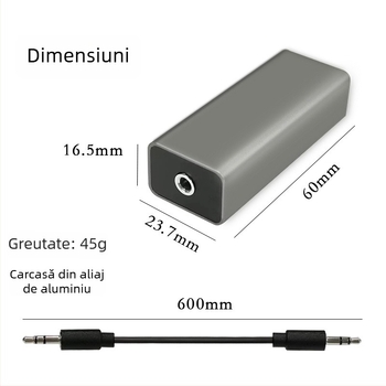 Izolator audio pentru bucla de masă 3,5 mm – reducere zgomot, nucleu din fir de oțel placat cu cupru, placare nichel, Model 269
