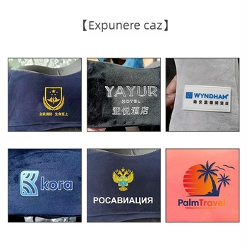 Pernă de gât în formă U, cu umplutură din spumă cu memorie și husă German Velvet; stil desen animat; potrivit pentru copii, adulți și persoane în vârstă.