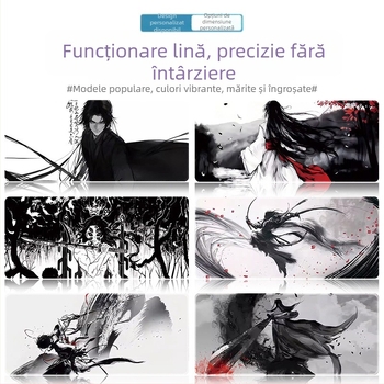 Pad de mouse din cauciuc natural, o singură față, imprimare prin transfer termic, stil animație desenată