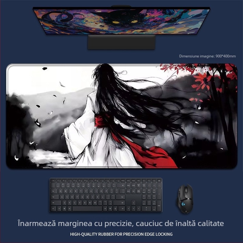 Pad de mouse din cauciuc natural, o singură față, imprimare prin transfer termic, stil animație desenată