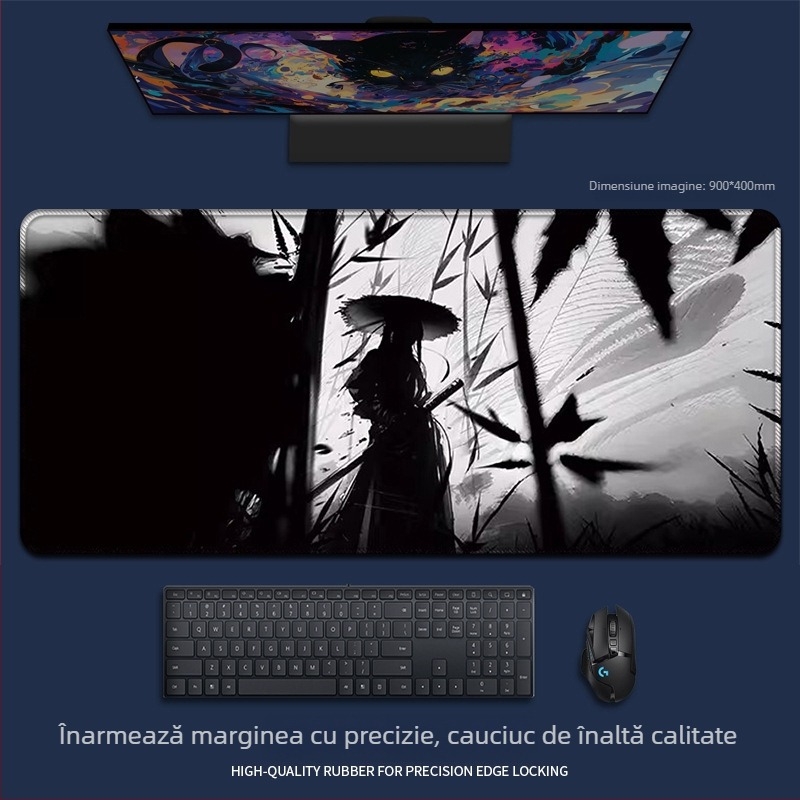 Pad de mouse din cauciuc natural, o singură față, imprimare prin transfer termic, stil animație desenată