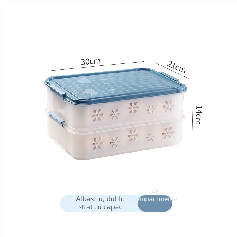 Cutie pentru ouă pentru frigider cu capac – Transparent, plastic alimentar, etanșare, păstrare proaspătă