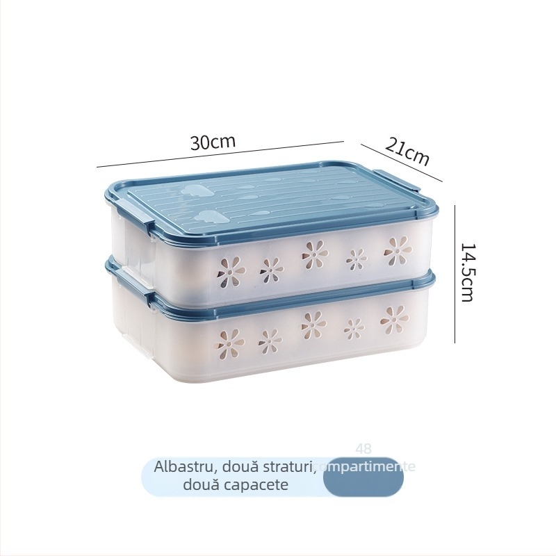 Cutie pentru ouă pentru frigider cu capac – Transparent, plastic alimentar, etanșare, păstrare proaspătă