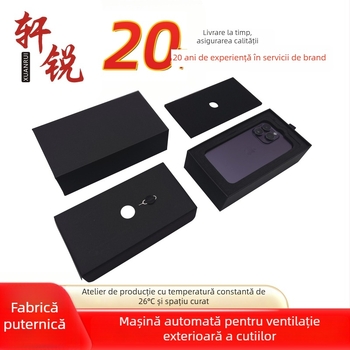 Cutie de ambalare pentru telefon mobil cu sertar, carton de 2 mm, sertar fix, imprimare UV și ștampilă fierbinte pentru logo