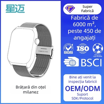 Brăţară de ceas Milanese din oţel, impermeabilă, rezistentă la uzură, anticorozivă, cataramă tip fluture