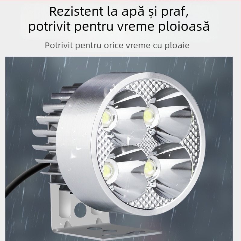 Far de bicicletă cu port USB de încărcare și LED spot, luminozitate mare, lampă de camping