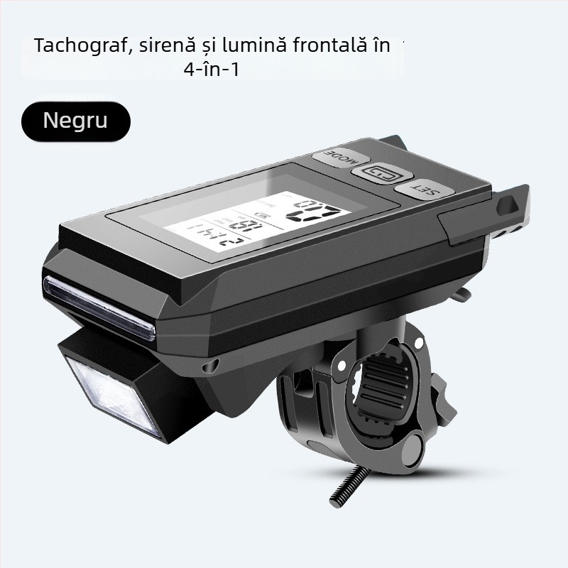 Fujizhe odometrul fără fir pentru bicicletă cu claxon și far frontal – echipament multifuncțional