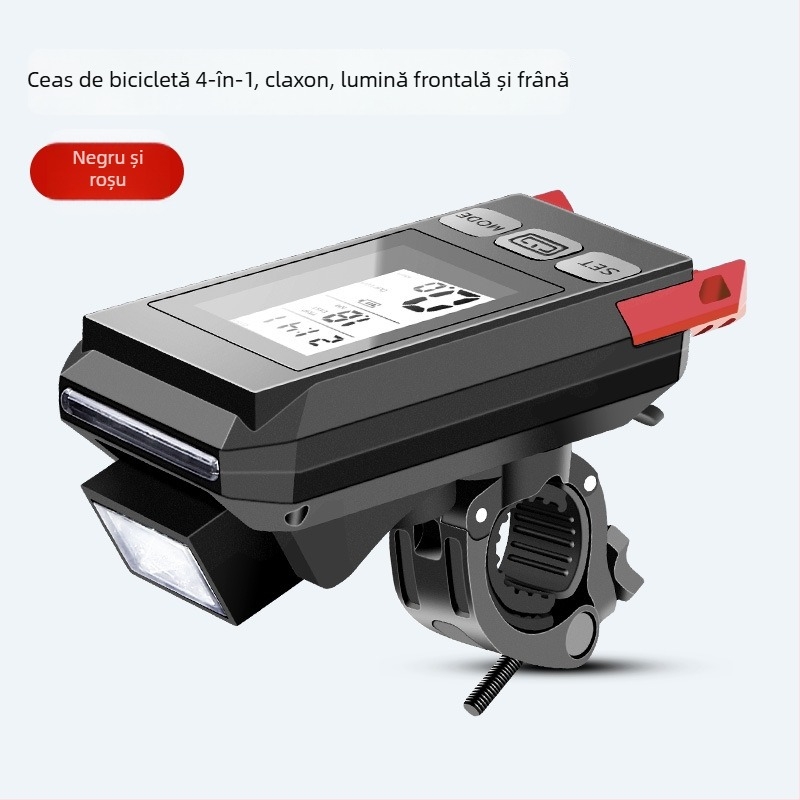 Fujizhe odometrul fără fir pentru bicicletă cu claxon și far frontal – echipament multifuncțional