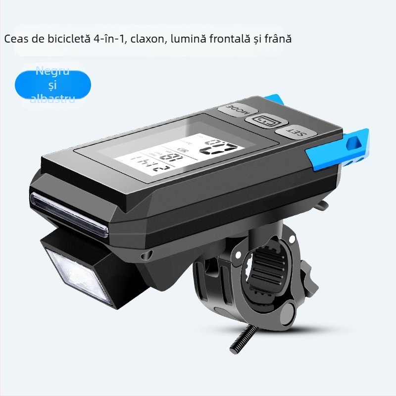 Fujizhe odometrul fără fir pentru bicicletă cu claxon și far frontal – echipament multifuncțional