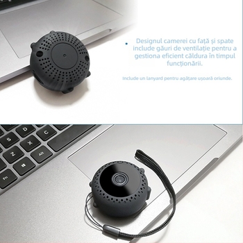 A9 Cameră IP WiFi 1080p, Detectare mișcare și Viziune de noapte până la 6 m, Alimentare 5V