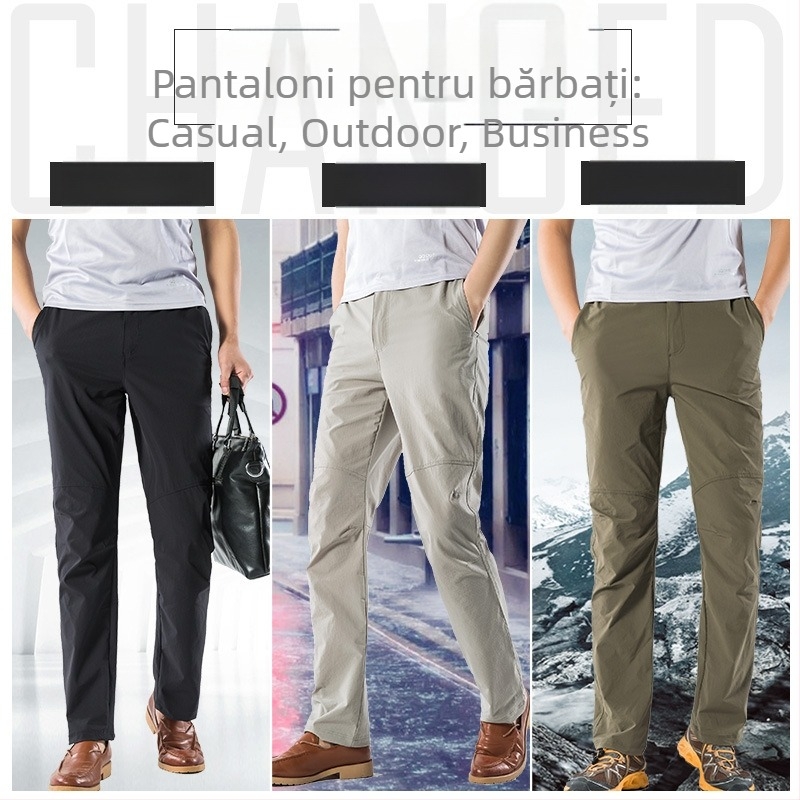 Pantaloni sport universali, uscați rapid, ușori, respirabili, poliester/elastan, pentru vară și primăvară, pentru alergare, ciclism și drumeții