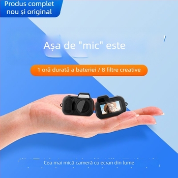 Mini cameră CCD pentru uz casnic, focalizare fixă, stabilizare optică a imaginii, senzor CCD, autonomie baterie aproximativ 2 ore