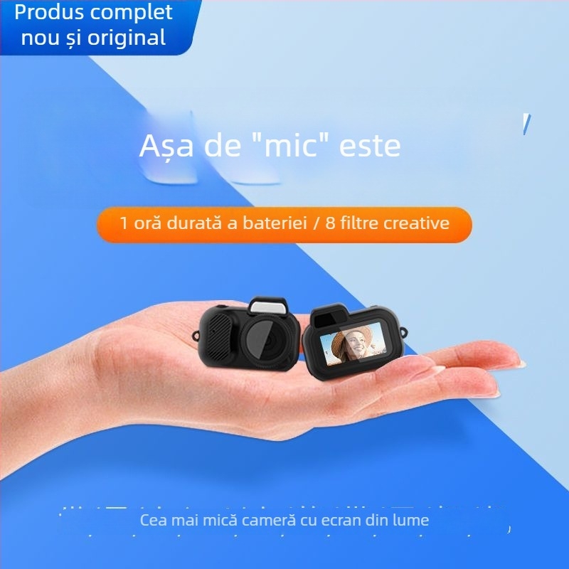 Mini cameră CCD pentru uz casnic, focalizare fixă, stabilizare optică a imaginii, senzor CCD, autonomie baterie aproximativ 2 ore