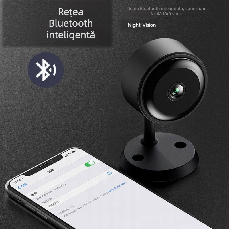 Cameră de supraveghere wireless WiFi, 1080P, obiectiv 110°, vizorare nocturnă IR până la 5 m, iluminare minimă 0,005 lx, utilizare în interior