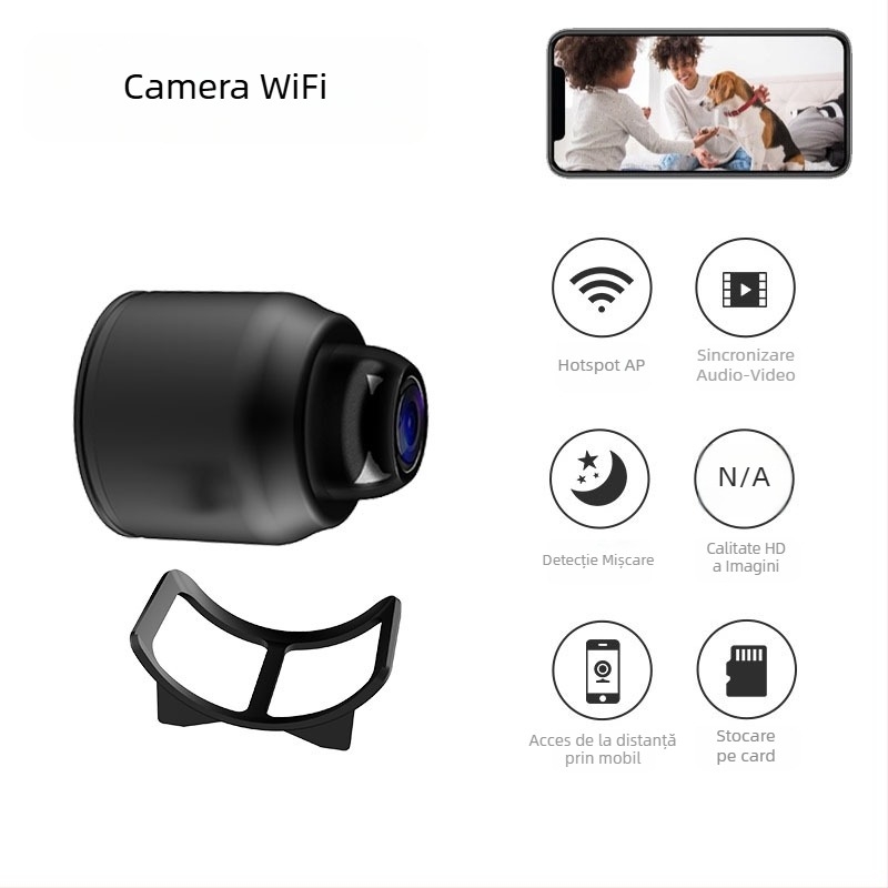Camera X5 Smart pentru casă, wireless Wi-Fi, 1080p, obiectiv 3.6mm, distanță 10-30m, utilizare în interior, microfon încorporat