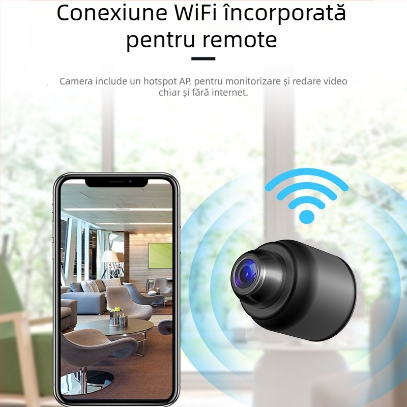 Camera X5 Smart pentru casă, wireless Wi-Fi, 1080p, obiectiv 3.6mm, distanță 10-30m, utilizare în interior, microfon încorporat