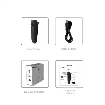 A18 cameră clip pentru conferințe și sport, înregistrare HD, video și fotografii, corp ABS, card TF, 1–5 MP, baterie 1–3 ore