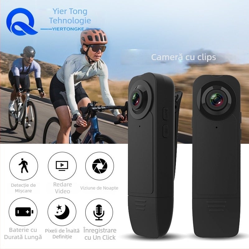 A18 cameră clip pentru conferințe și sport, înregistrare HD, video și fotografii, corp ABS, card TF, 1–5 MP, baterie 1–3 ore