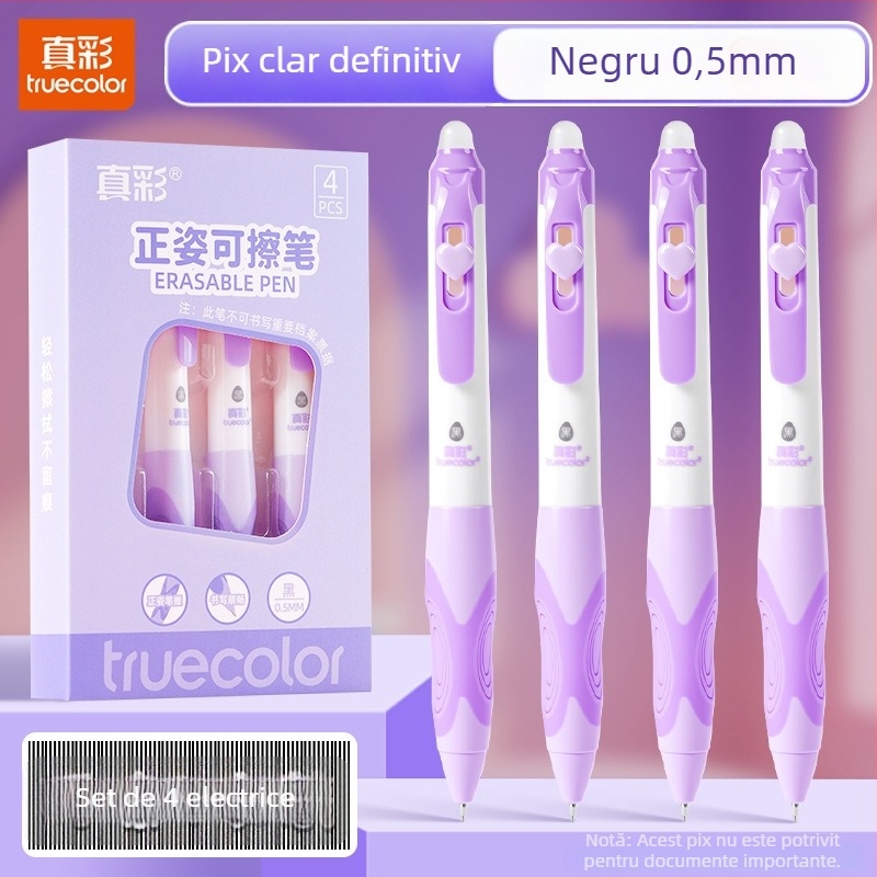 Truecolor P-1941 Stilou cu bilă neutră, corp din plastic, vârf cu bilă, vârf din alamă, închidere prin clic