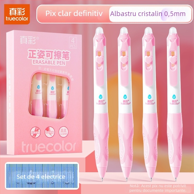 Truecolor P-1941 Stilou cu bilă neutră, corp din plastic, vârf cu bilă, vârf din alamă, închidere prin clic