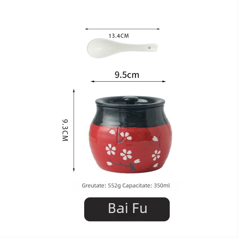 Recipient ceramic pentru ulei și condimente, stil Japonez, brand Golden Chef Lang Shi, logo imprimat, calitate de primă clasă