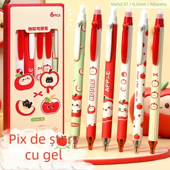 Pix șters cu design desen animat, mecanism de apăsare, carcasă din plastic, vârf ST, cap ST, ambalaj în cutie