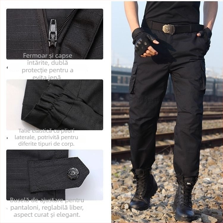 Îmbrăcăminte de antrenament pentru primăvară și toamnă, unisex, din amestec de bumbac, respirabilă și rezistentă la uzură