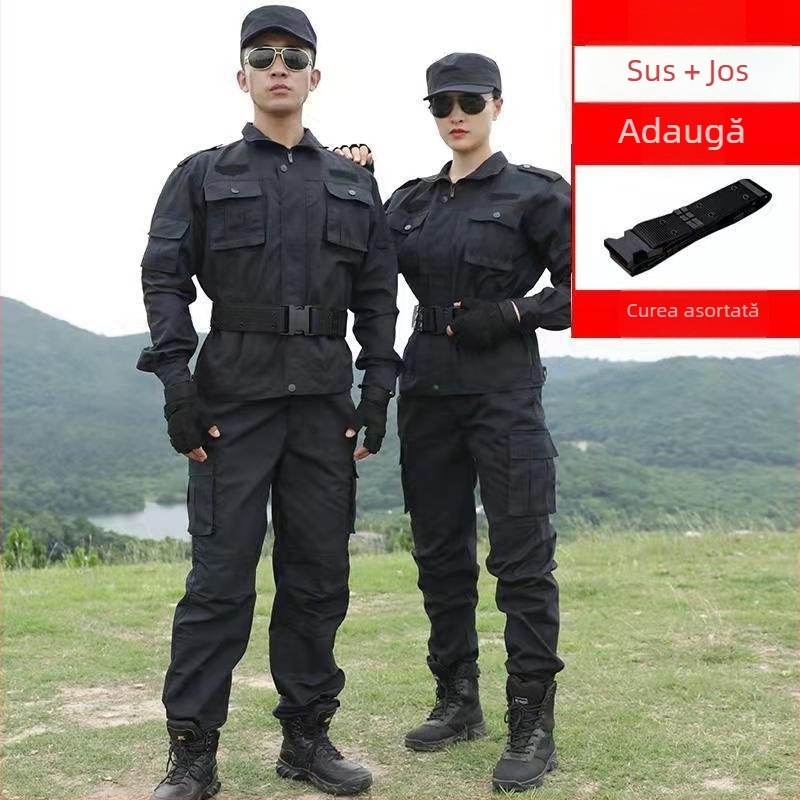 Îmbrăcăminte de antrenament pentru primăvară și toamnă, unisex, din amestec de bumbac, respirabilă și rezistentă la uzură