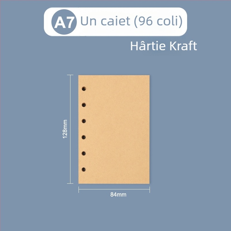 Nucleu interior loose-leaf pentru caiet: pagini cu grilă și linii Cornell, 6 sau 9 găuri, 100/96 foi, logo tipărit, personalizare disponibilă