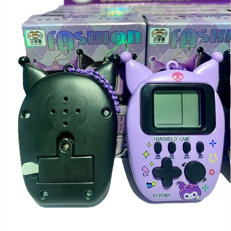 Consolă portabilă de jocuri cu Tetris - stil nostalgic retro, breloc pentru chei, alimentare cu baterii, pentru un singur jucător