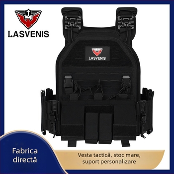 8008 Vestă Tactică Multifuncțională cu Eliberare Rapidă din Un Singur Click, Sistem MOLLE, Impermeabilă și Rezistentă la Uzură, Model Camuflaj pentru Antrenamente în Aer Liber