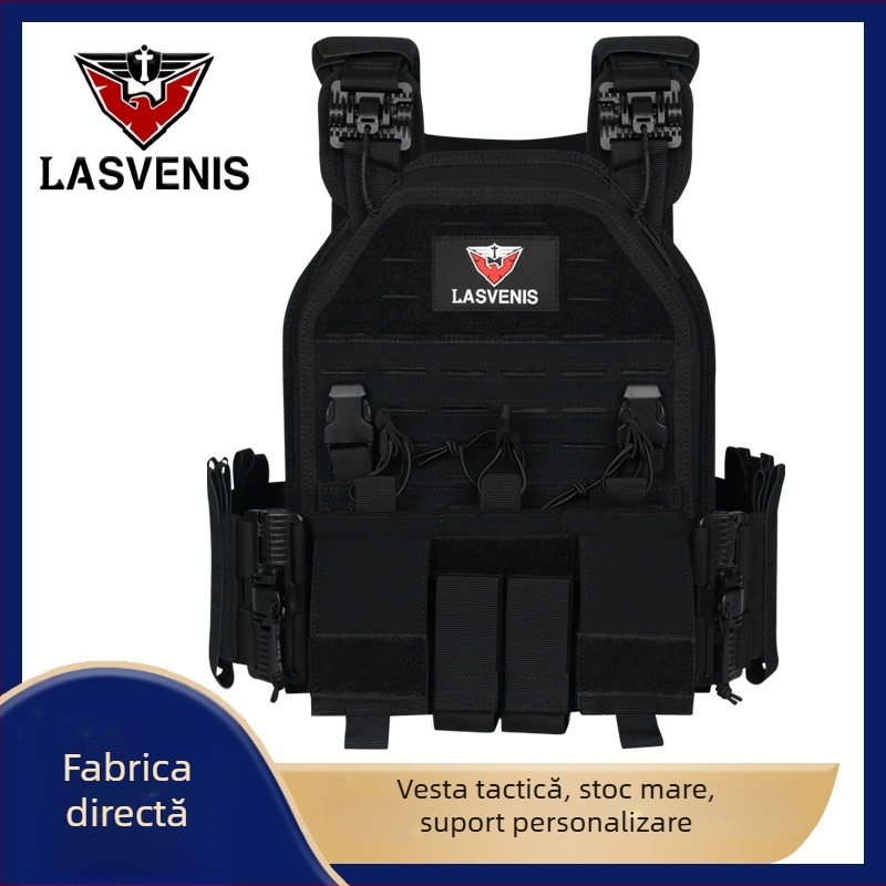 8008 Vestă Tactică Multifuncțională cu Eliberare Rapidă din Un Singur Click, Sistem MOLLE, Impermeabilă și Rezistentă la Uzură, Model Camuflaj pentru Antrenamente în Aer Liber